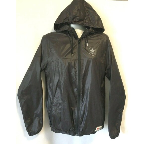 Hudson's Bay Women Olympics Windbreaker 2010 Canada Official Full Zip Hood Sz S - Picture 2 of 9